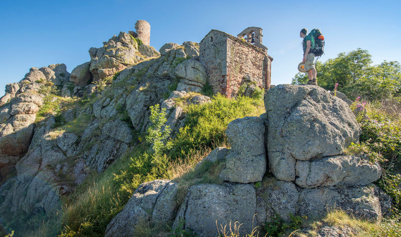 Pilgrim on Camino de Santiago